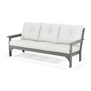 POLYWOOD Vineyard Deep Seating Sofa - Slate Grey / Natural Linen